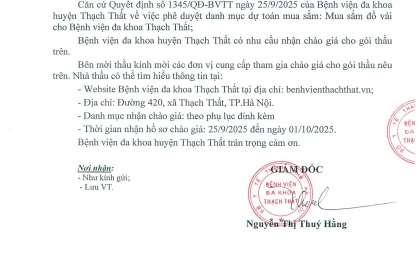 Thư mời chào giá sô 455
